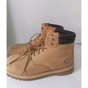 Dickies Classic Wheat Work Boots Leather Lace-up Combat Style Ankle Boots‎
